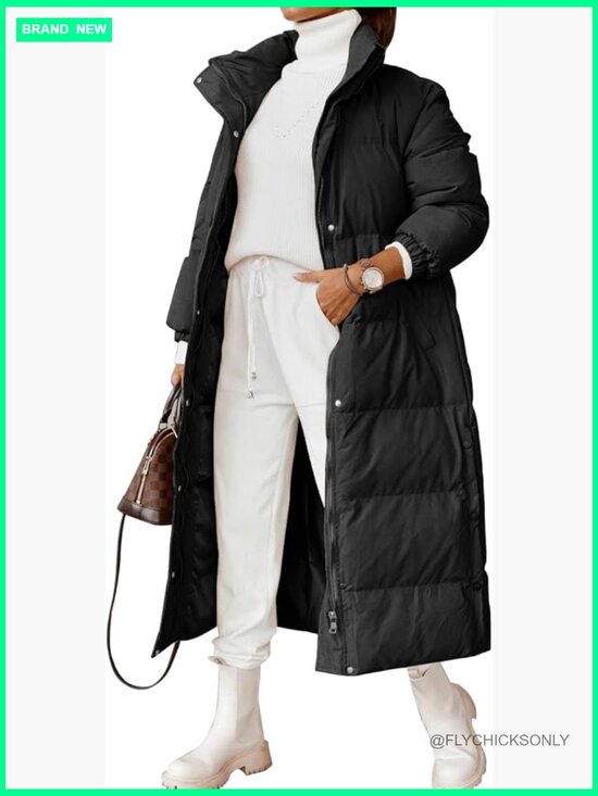 Jackets & Blazers - Quilted Lightweight Long Puffer Coat Jacket Winter Down Outerwear